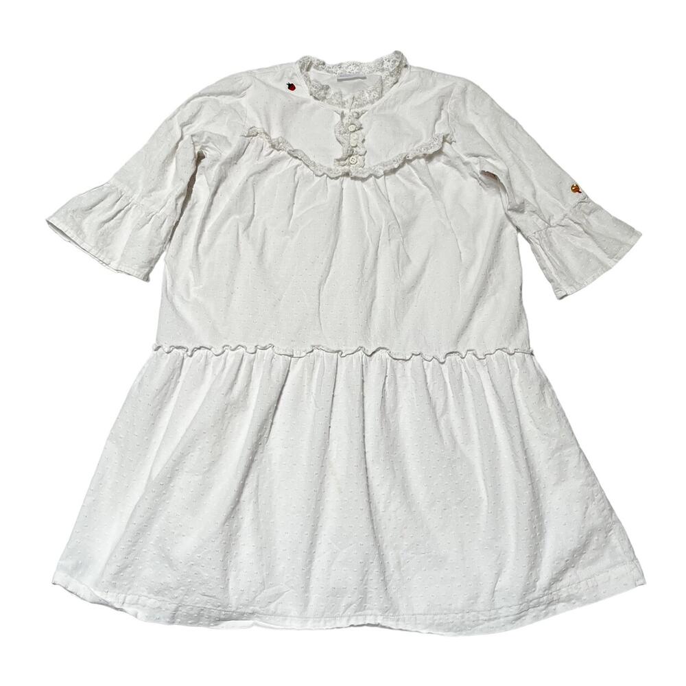 Hanna Andersson Swiss Dot Lacy Dress Size 10